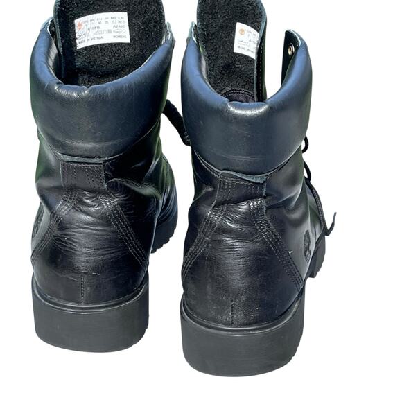 Timberland Women’s 6” Combat Boots 9 Jayne Leather W/ Lug Sole Padded Collar - Picture 4 of 7